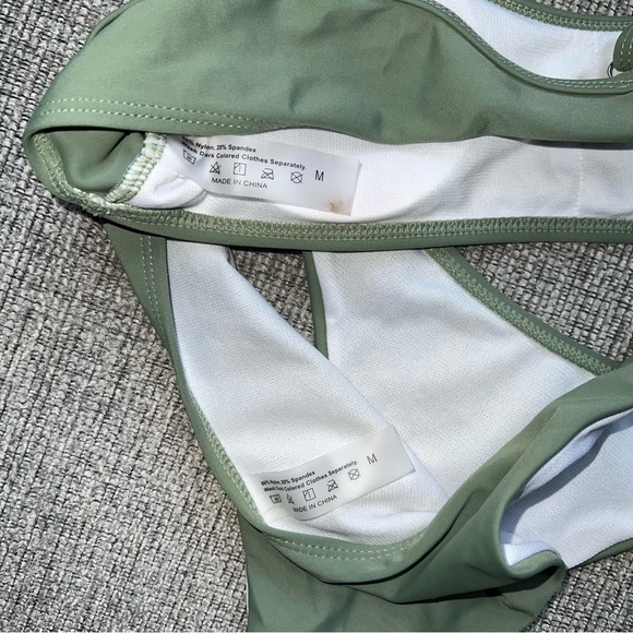SOLD | Sage Green 2 Piece Bikini Lightly Padded Sexy Swimsuit Set - Picture 5 of 5